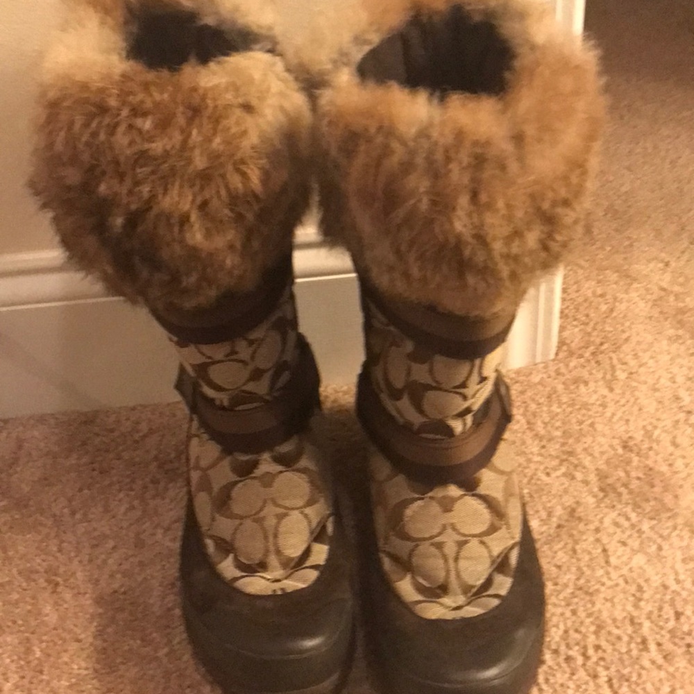 Authentic Coach Fur Winter Boots